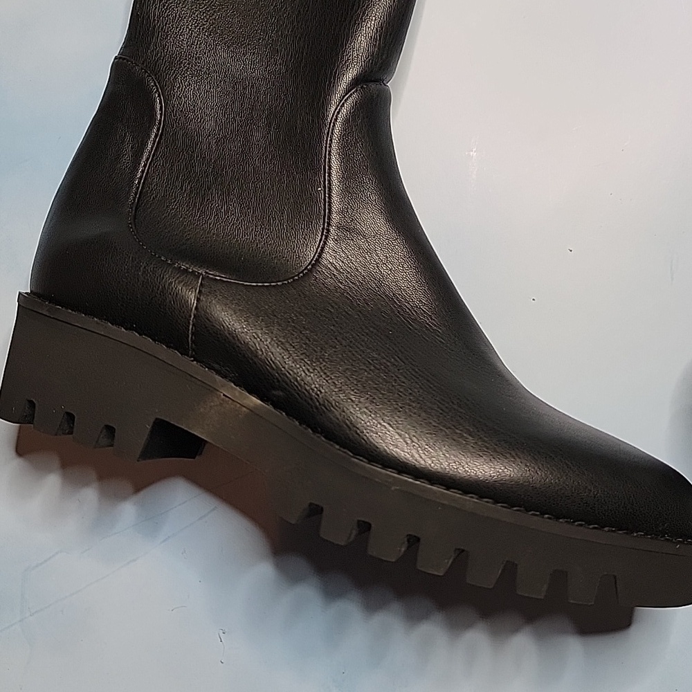 Theory‎ Black Leather Over-the-Knee Boots - Picture 7 of 7